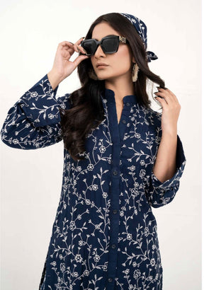 SIMRANS Dhanak Fully Embroidered 2 Pc Co-ords Set in Navy article-05