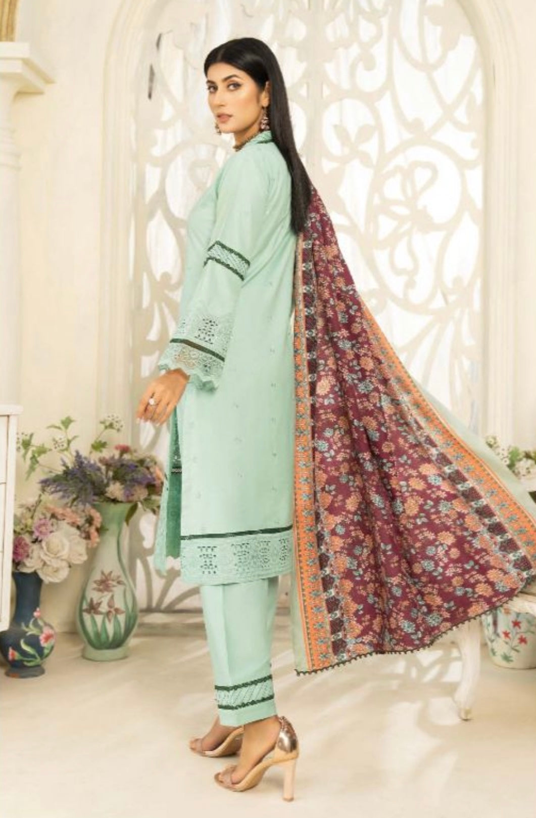 MUNIRA | EMBROIDERED DHANAK READYMADE | MLL04