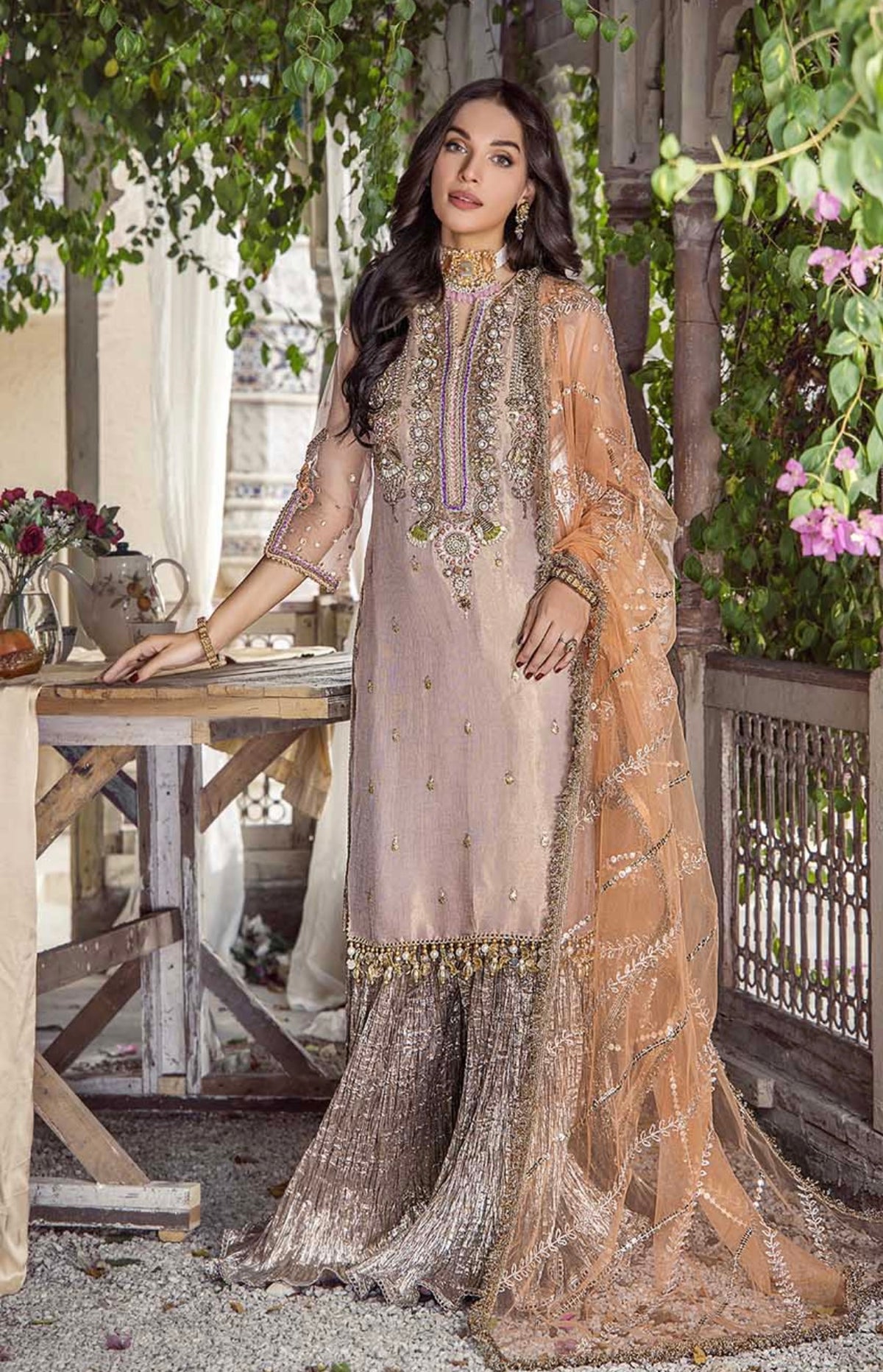 KHUDA BAKSH CREATIONS EMBROIDERED 3PC READYMADE - M-106