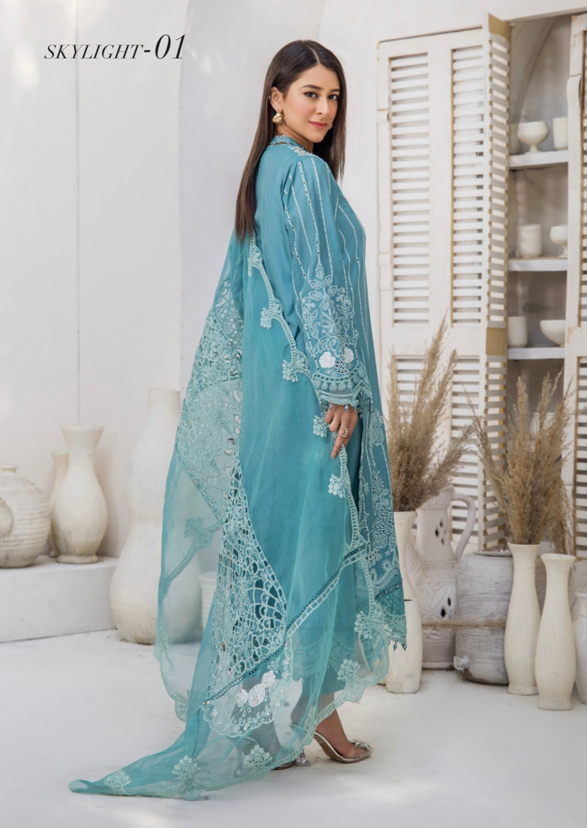 SIMRANS ‘MARIA B INSPIRED’ | EMBROIDERED COTTON READYMADE | SM581A