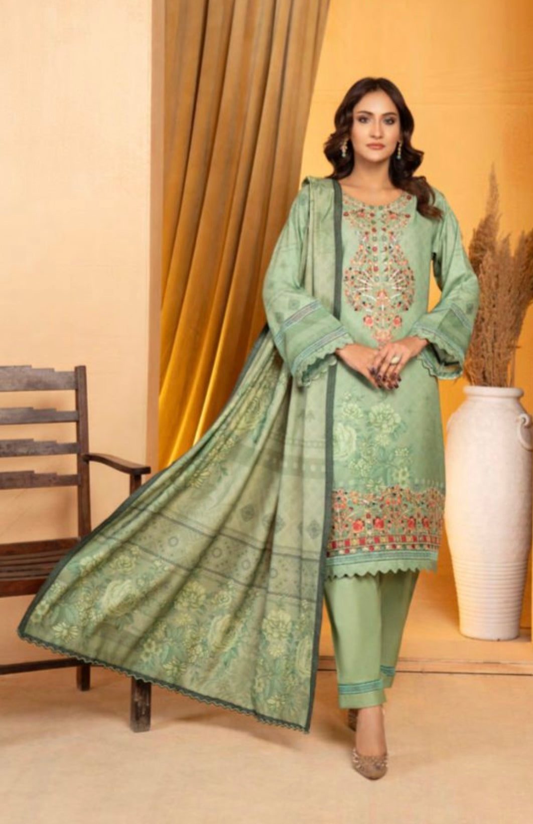 MUNIRA | EMBROIDERED DHANAK READYMADE | MML07