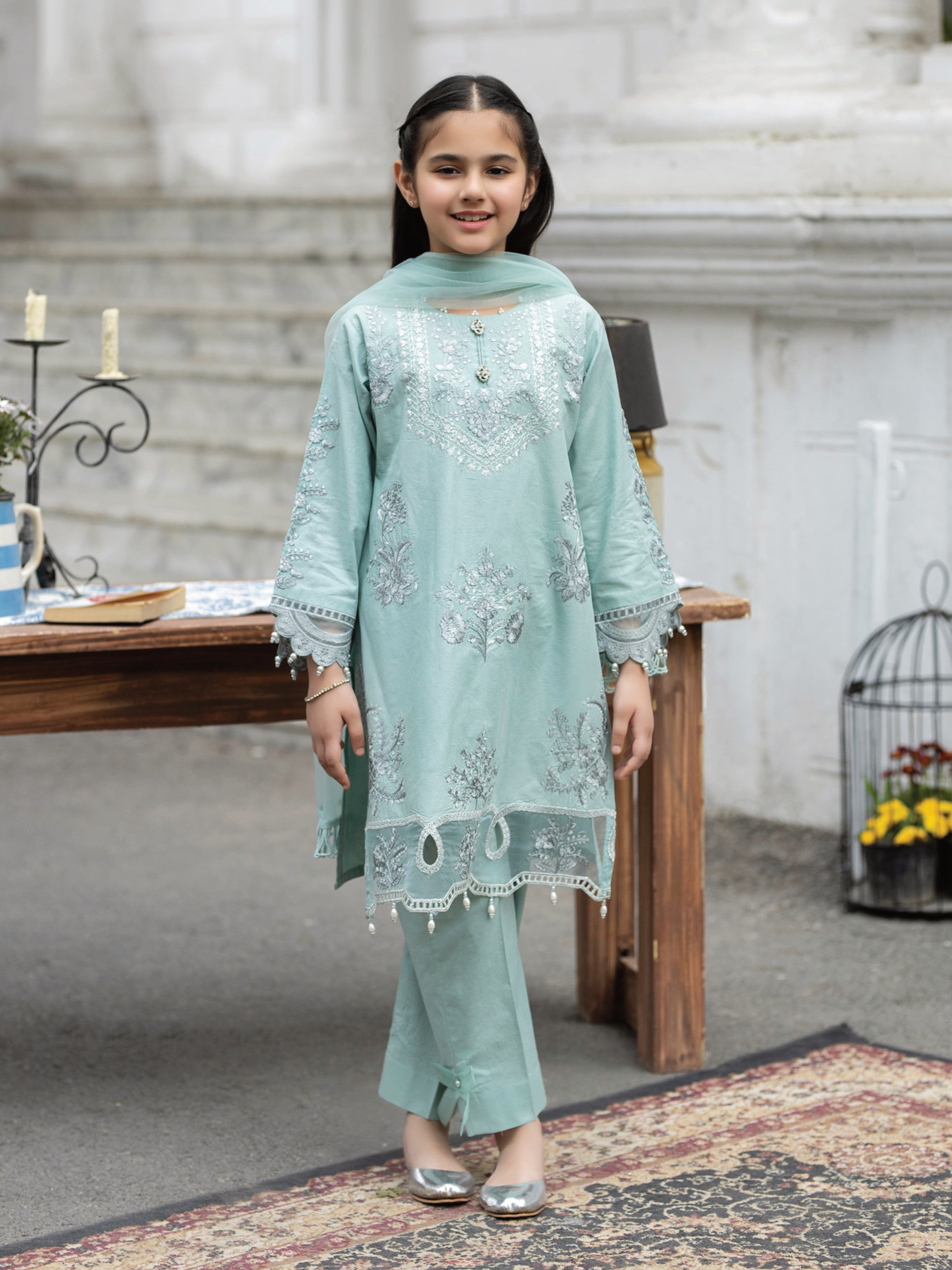 SIMRANS IVANA EID FESTIVA MUMMY & ME/kids 3PC READYMADE-SL823