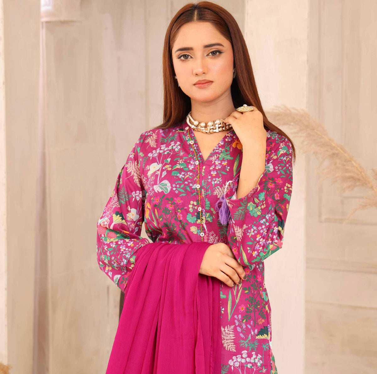 SIMRANS ‘HANNAH B’ | PRINTED LAWN READYMADE | SM503