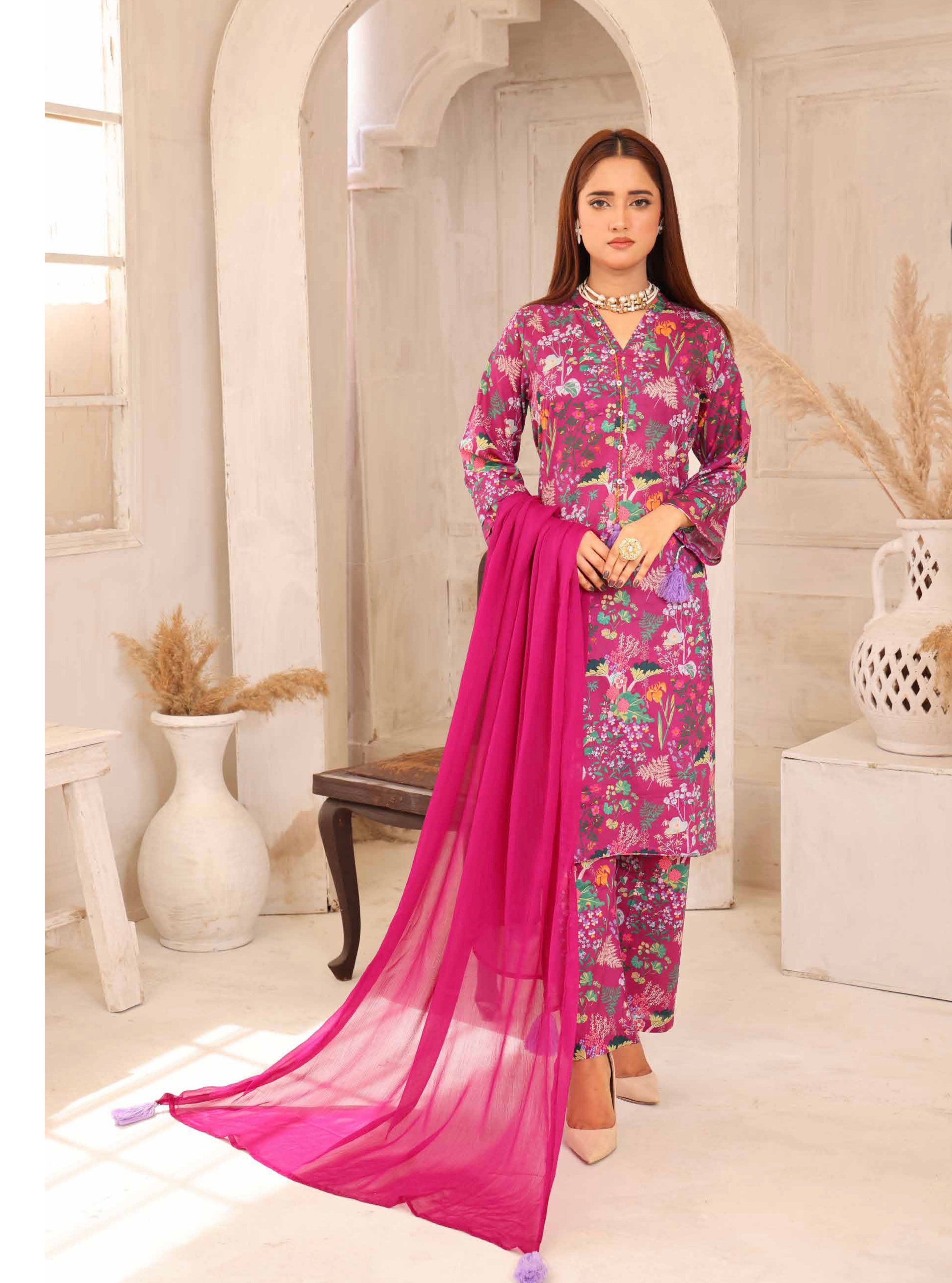 SIMRANS ‘HANNAH B’ | PRINTED LAWN READYMADE | SM503