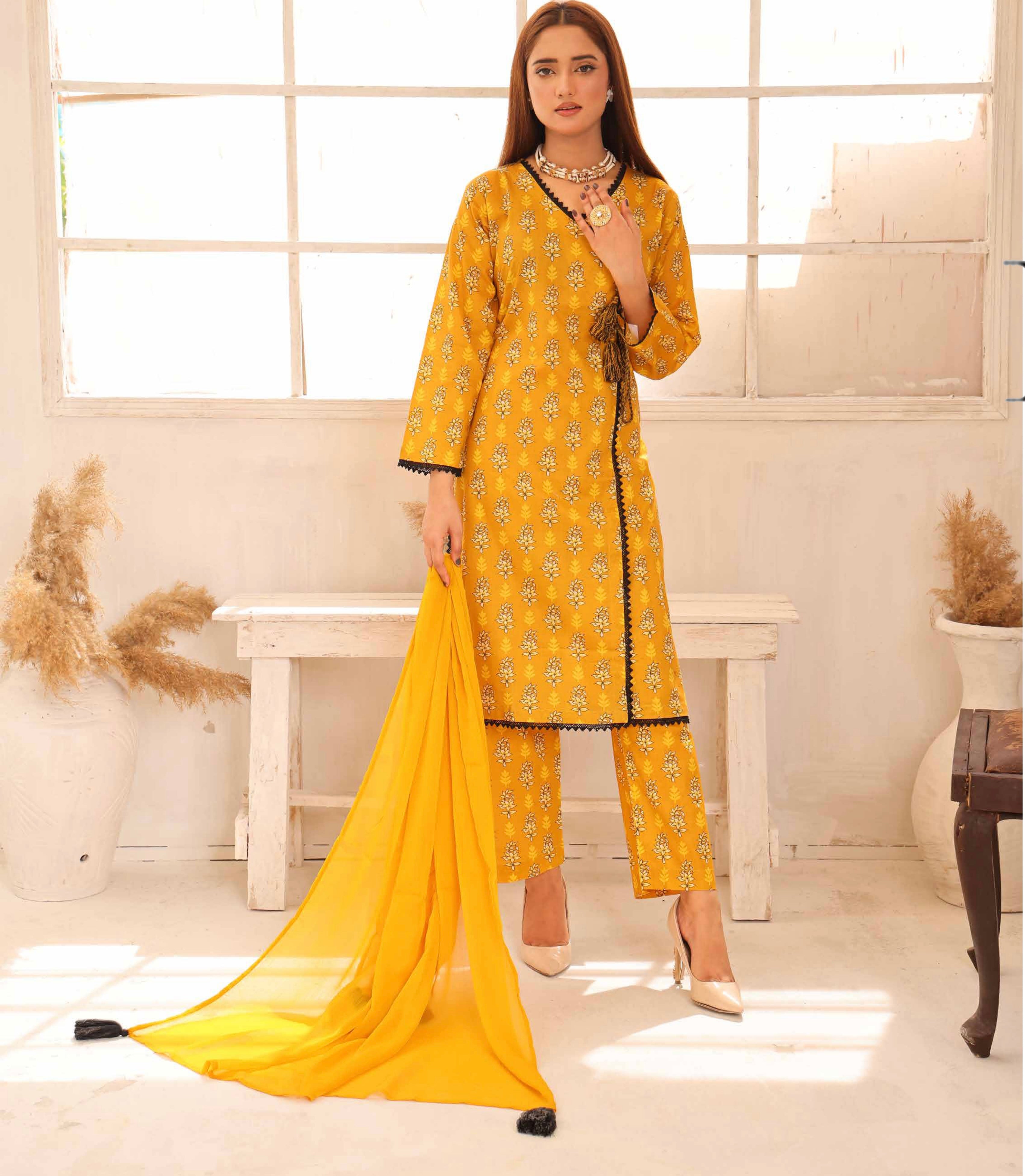 SIMRANS ‘HANNAH B’ | PRINTED LAWN READYMADE | SM505