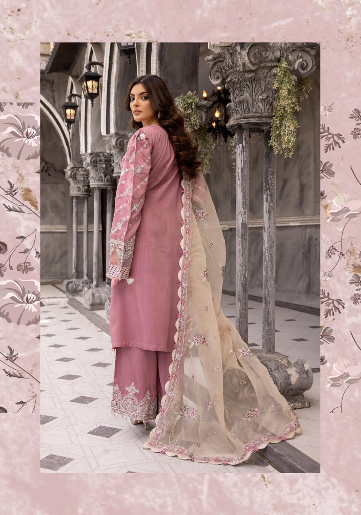 IVANA LUX BY SIMRANS HEAVY EMBROIDERED 3PC READYMADE SUIT ISM674