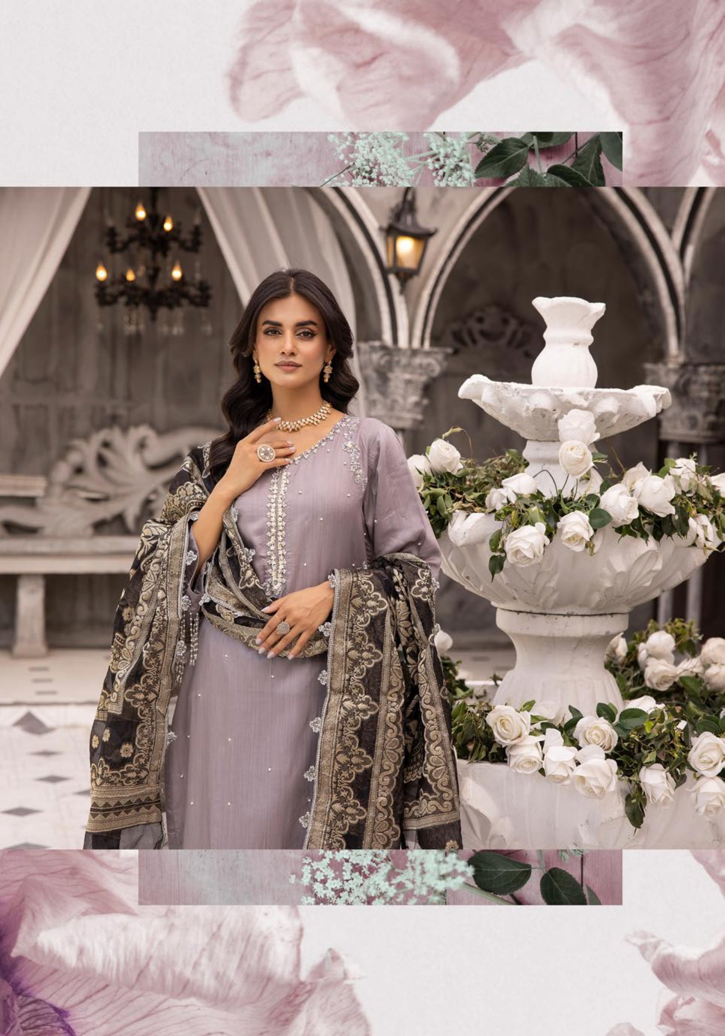 IVANA LUX BY SIMRANS HEAVY EMBROIDERED 3PC READYMADE SUIT ISM675