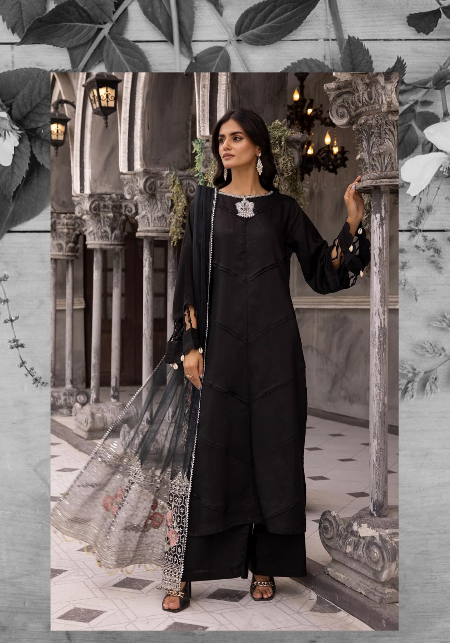 IVANA LUX BY SIMRANS HEAVY EMBROIDERED 3PC READYMADE SUIT ISM676