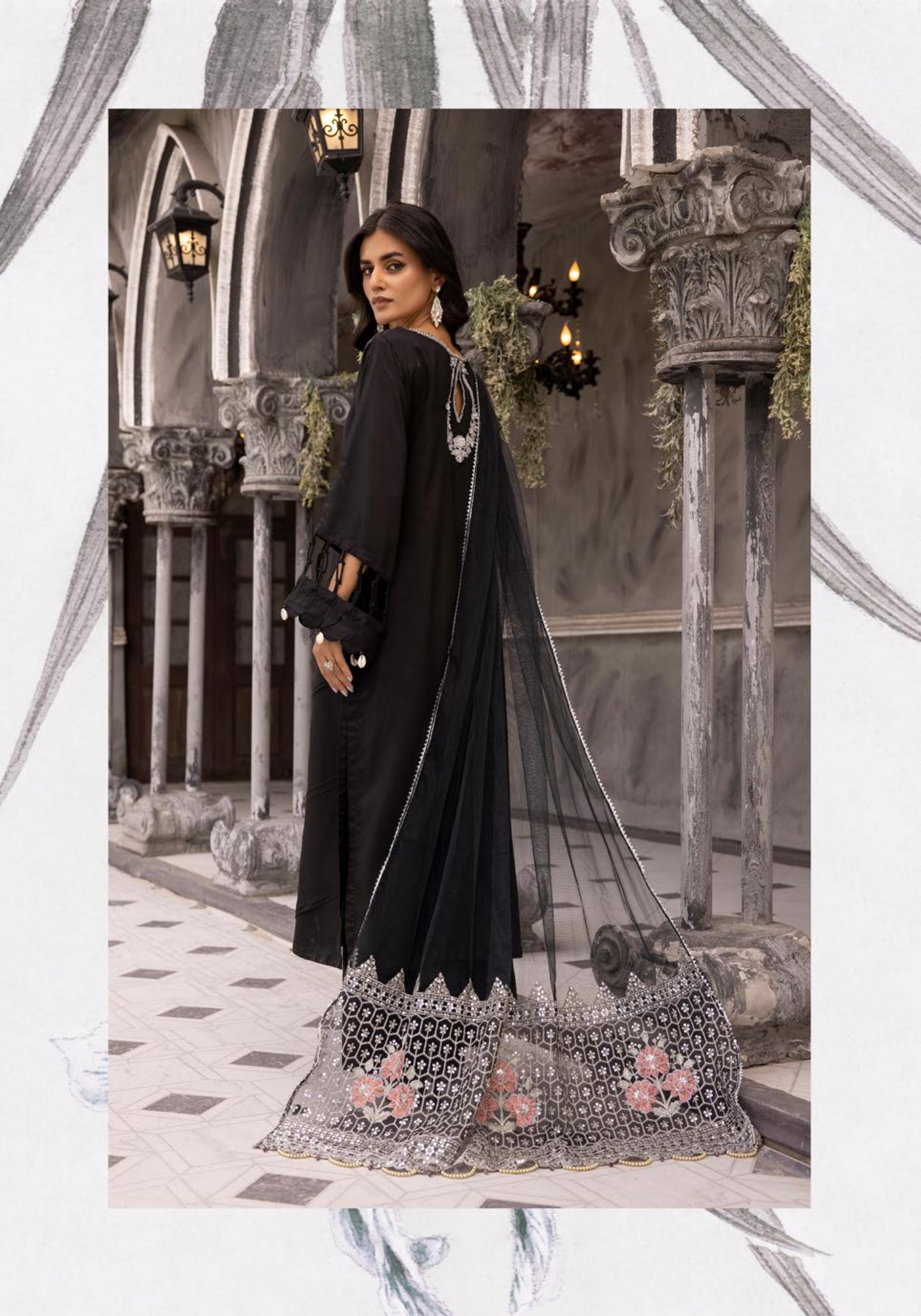 IVANA LUX BY SIMRANS HEAVY EMBROIDERED 3PC READYMADE SUIT ISM676