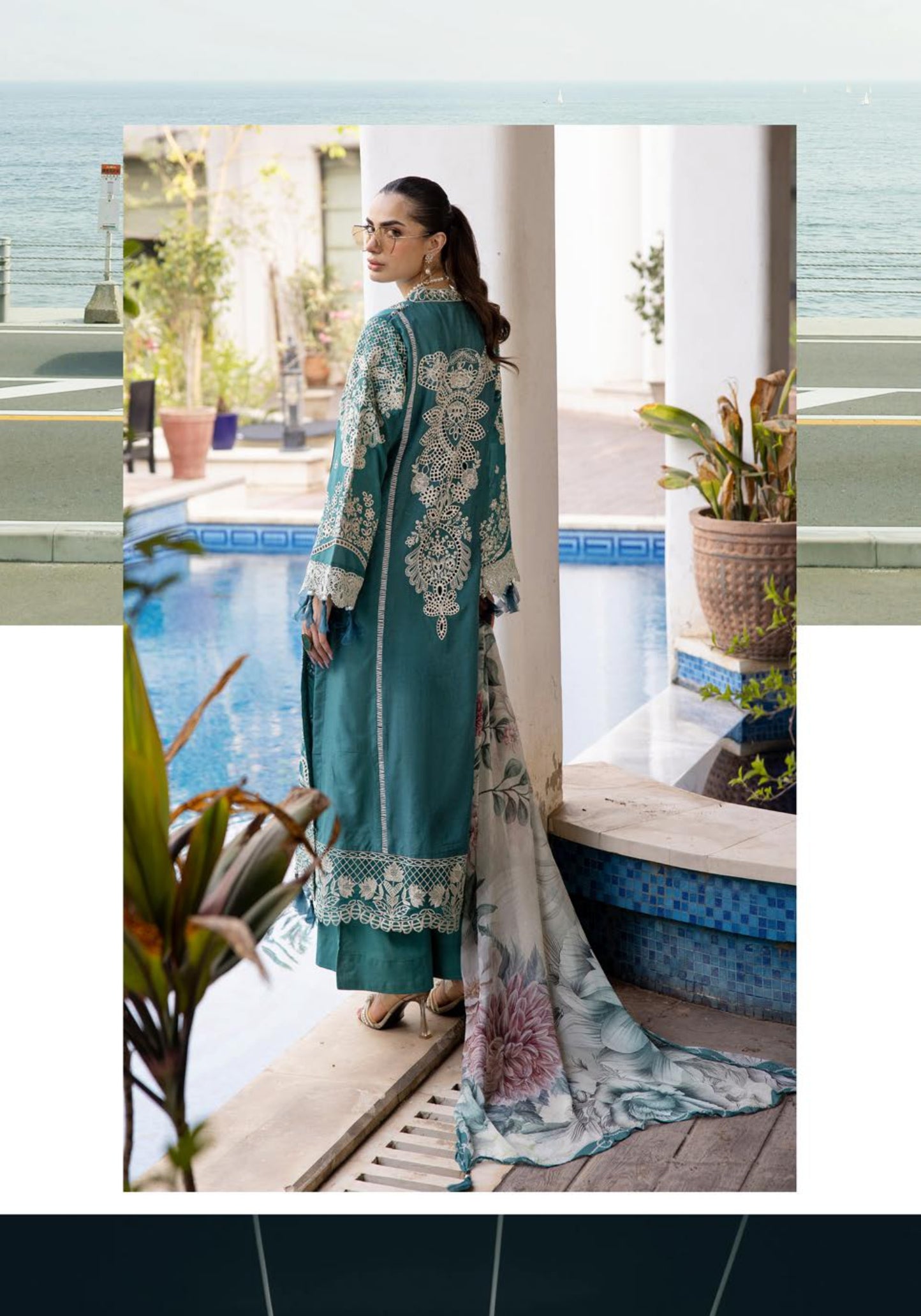 SIMRANS Ivana chikankari collection 3 piece embroidered suit SMIV654