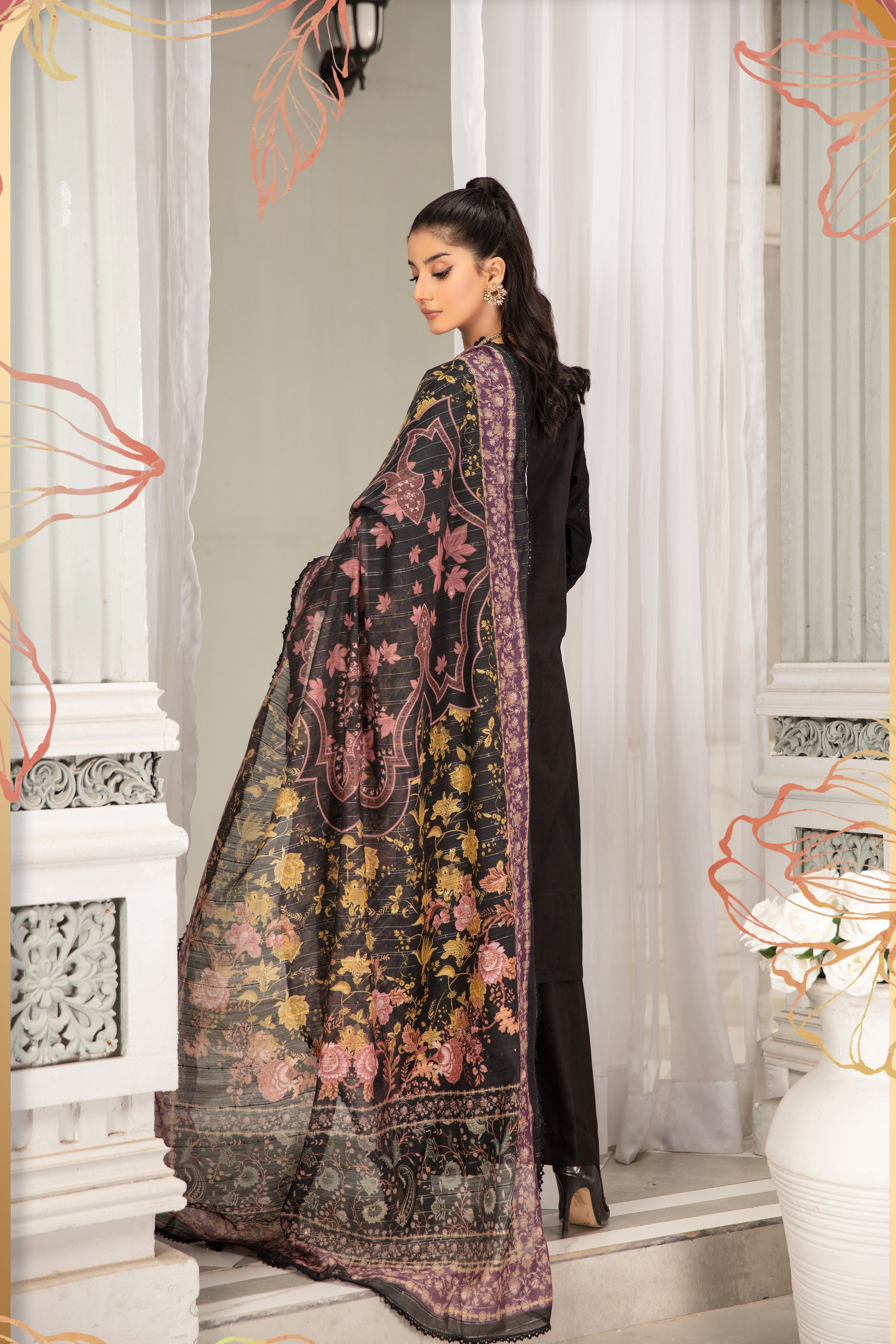 SIMRANS ‘KOHAAR’ EMBROIDERED CHIKENKARI 3PC READYMADE | SM461