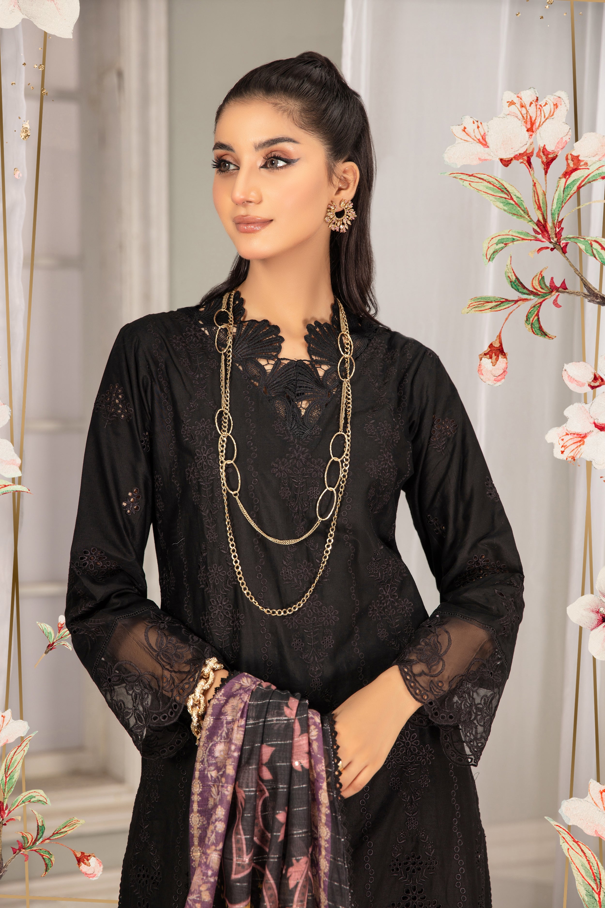 SIMRANS ‘KOHAAR’ EMBROIDERED CHIKENKARI 3PC READYMADE | SM461