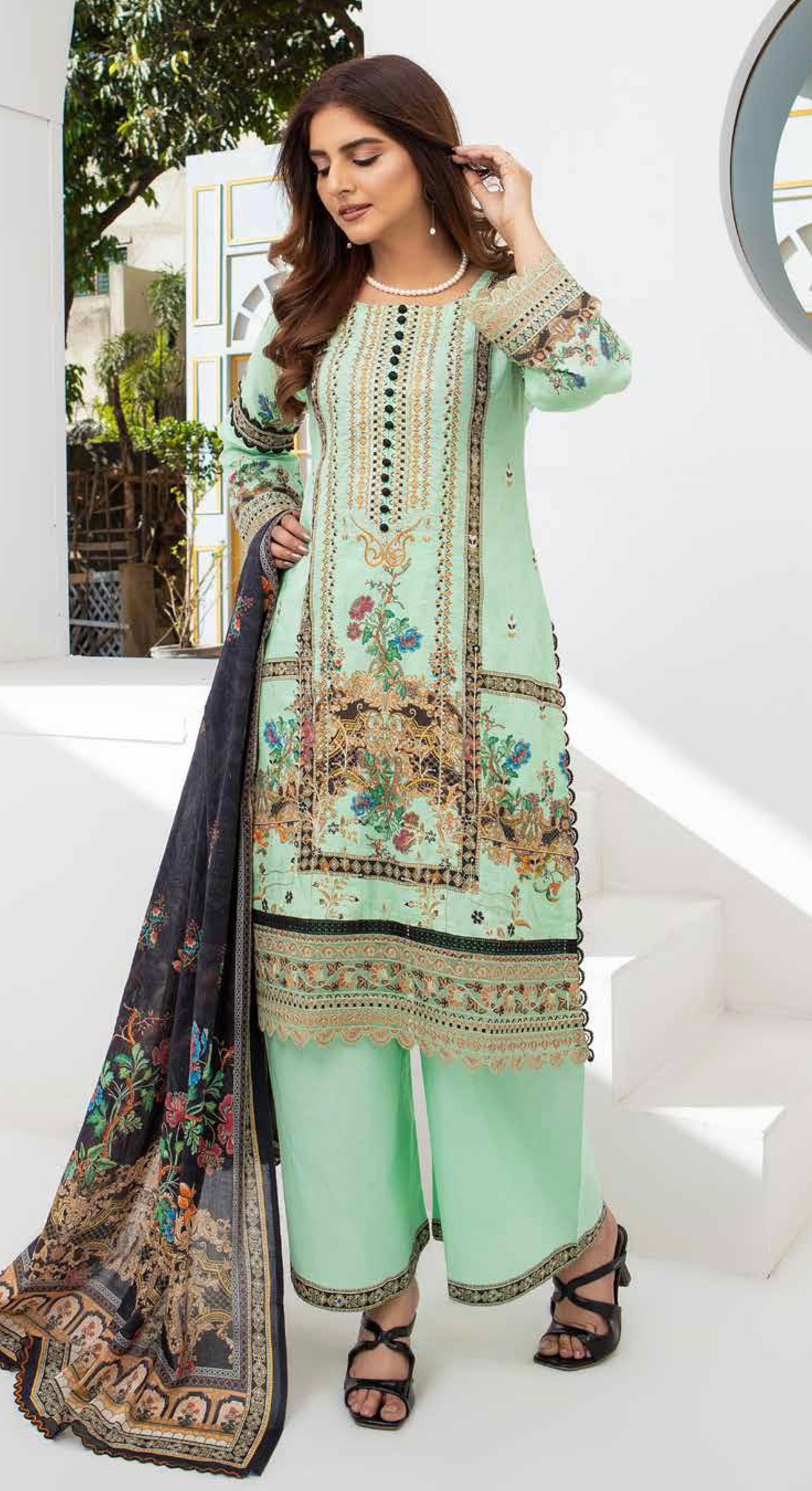 MUNIRA | EMBROIDERED LAWN READYMADE | MTL03