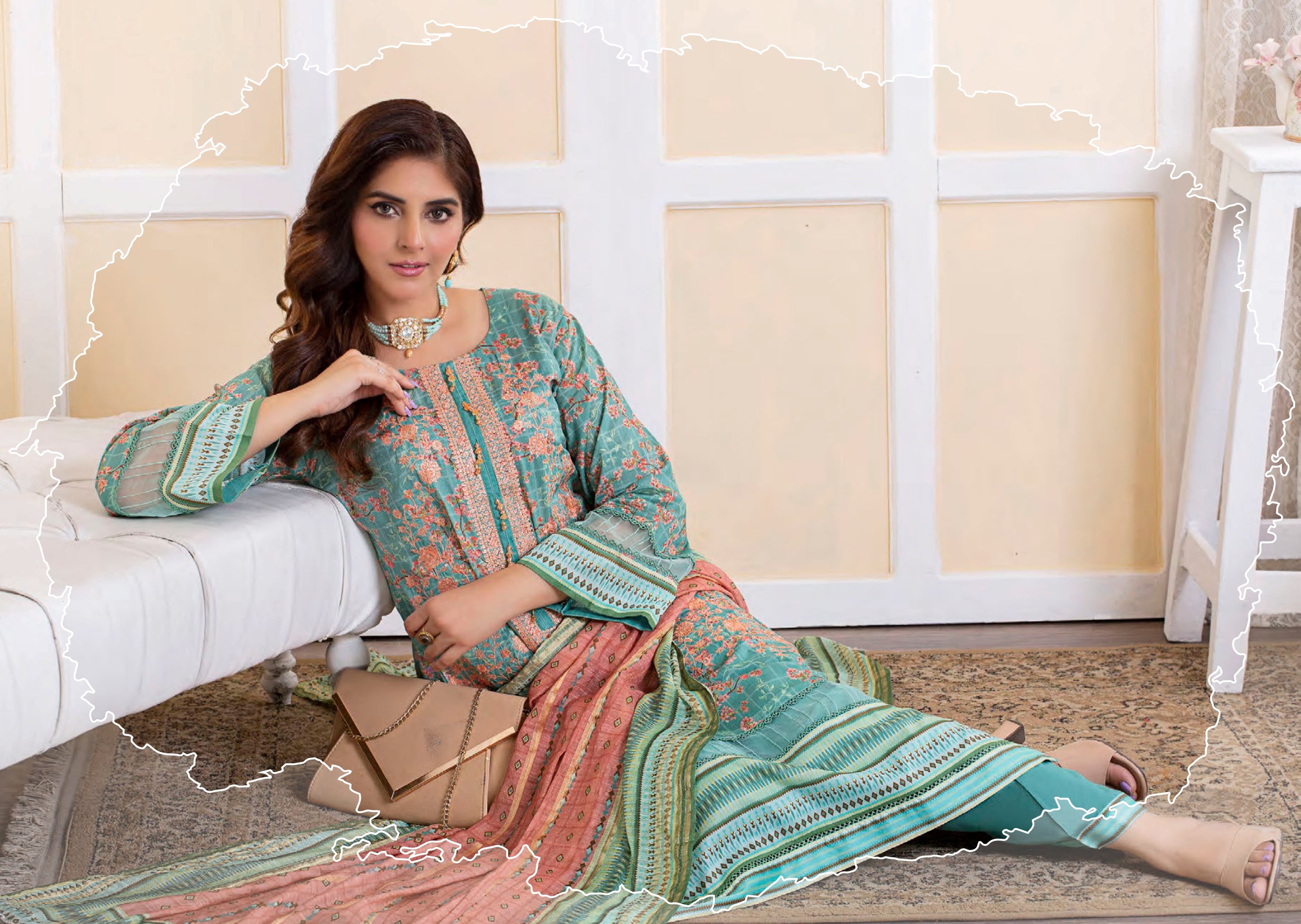 MUNIRA | EMBROIDERED LAWN READYMADE | MTL07