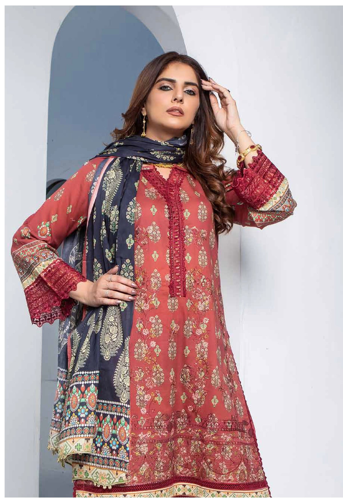 MUNIRA | EMBROIDERED LAWN READYMADE | MTL07