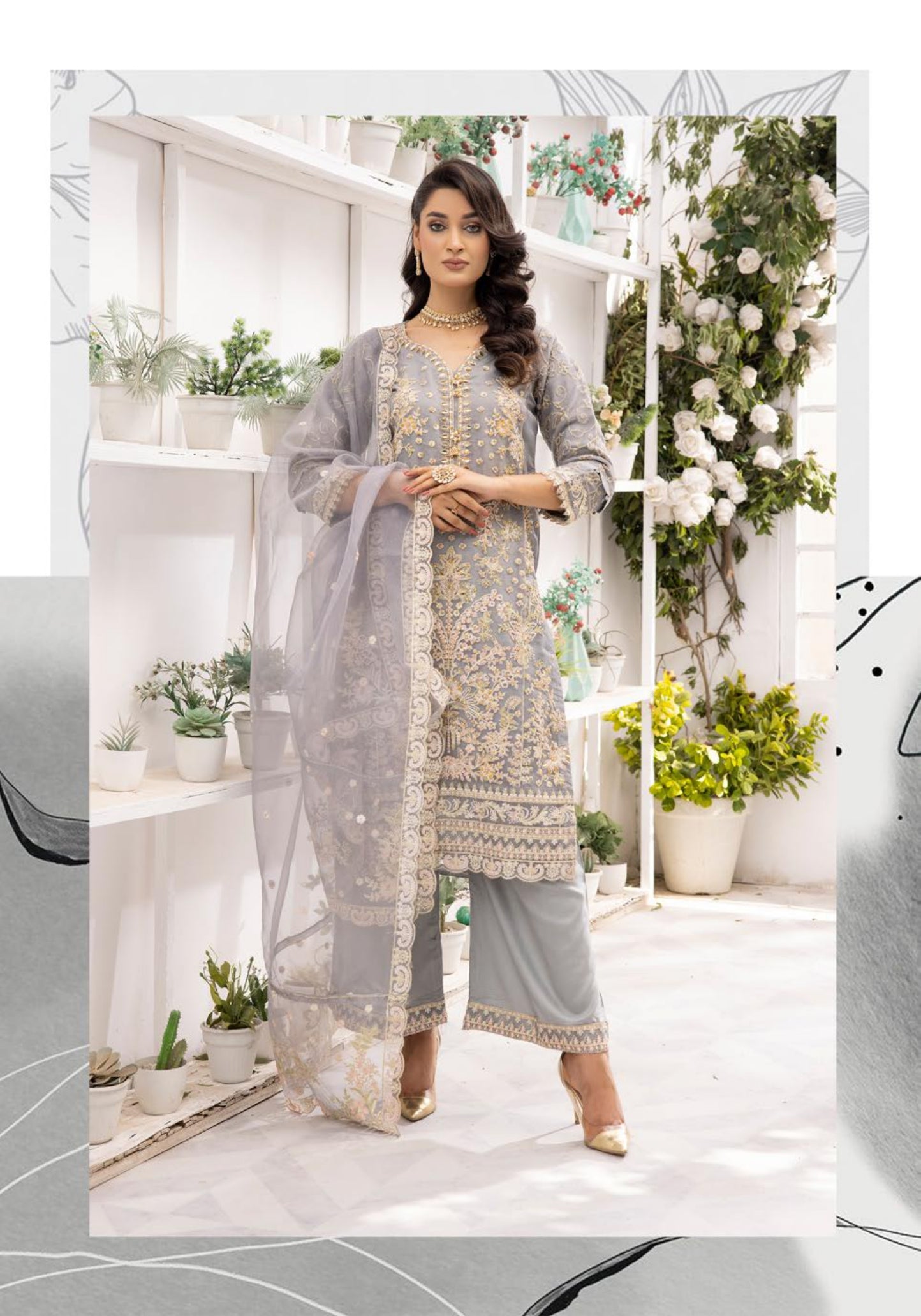 NOOR BY SIMRANS LUXURY HANDWORK COLLECTION READYMADE 4563