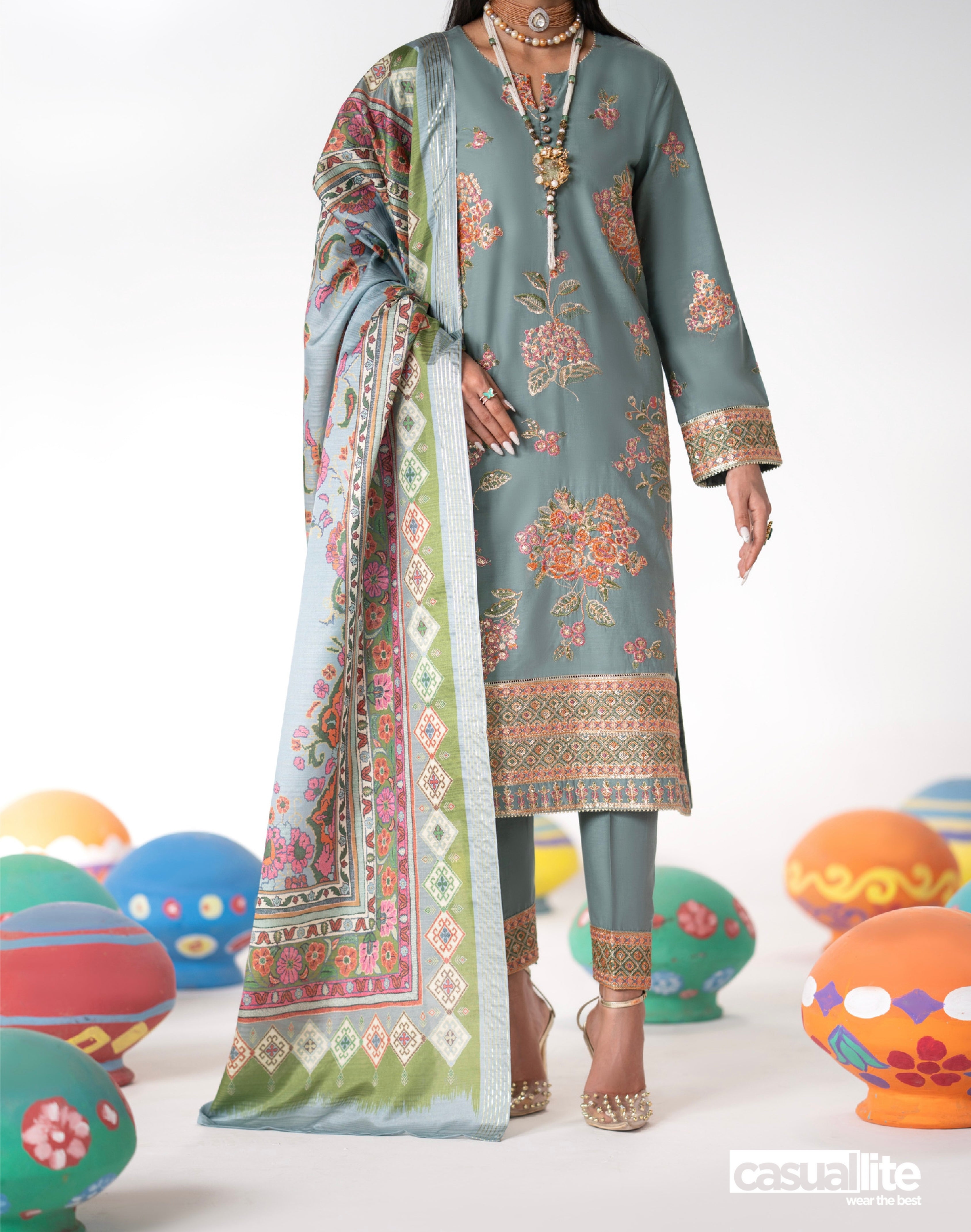 PAS-E-PARDA’ | LUXURY EMBROIDERED COTTON READYMADE | MIRHA SPECIAL 0195