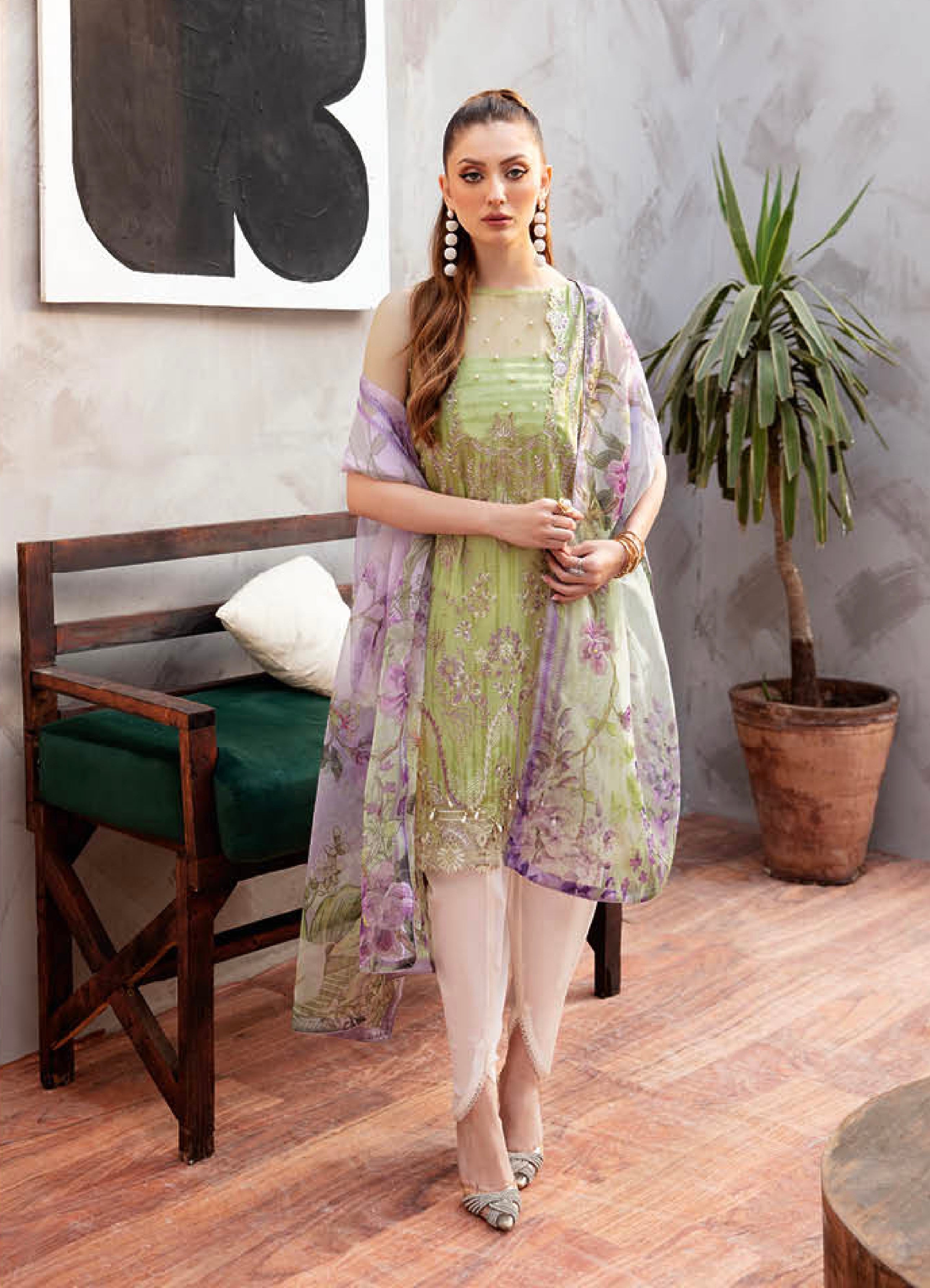 RAMSHA ‘GHAZAL’ | EMBROIDERED LAWN READYMADE | L - 906