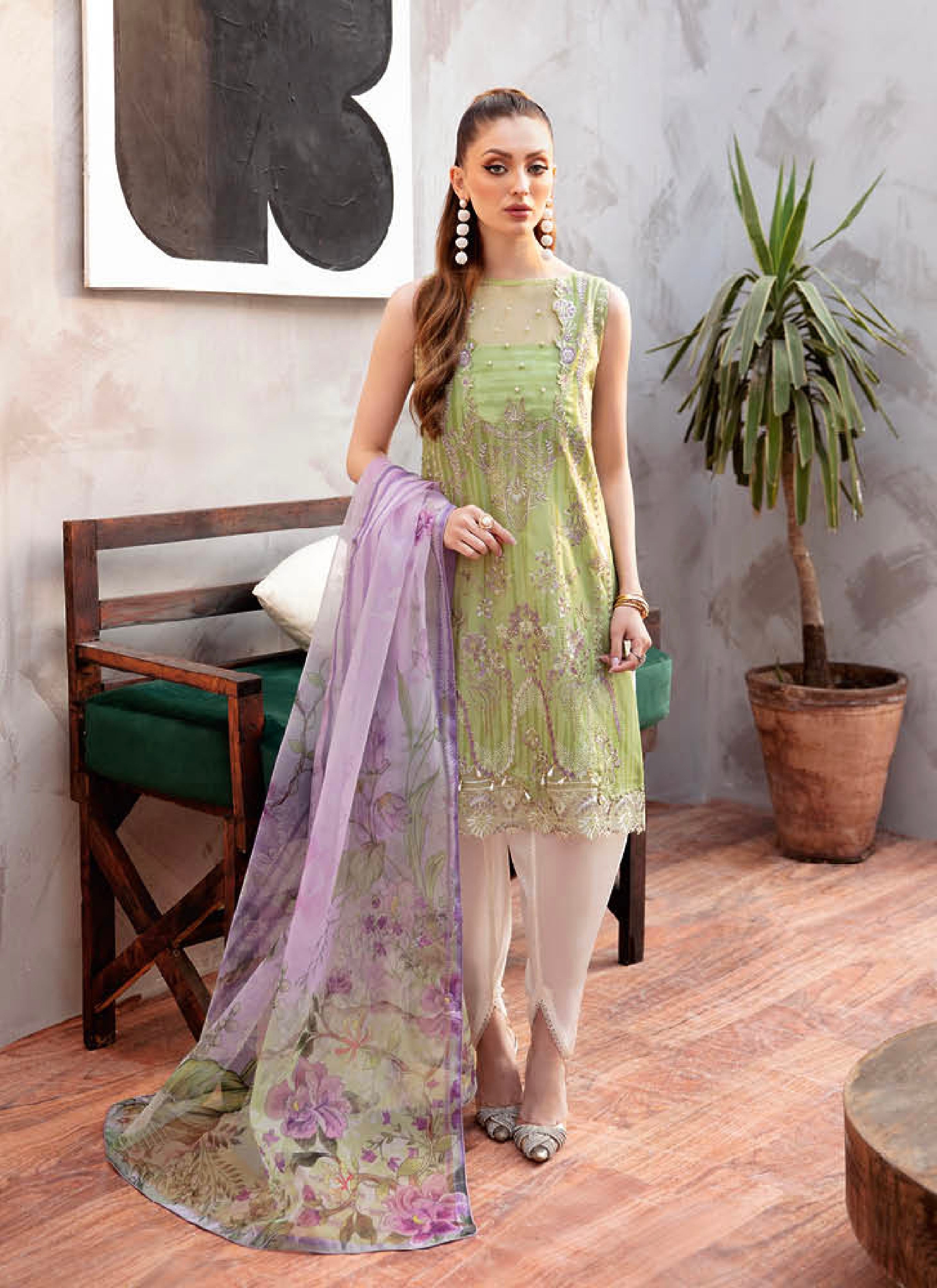 RAMSHA ‘GHAZAL’ | EMBROIDERED LAWN READYMADE | L - 906