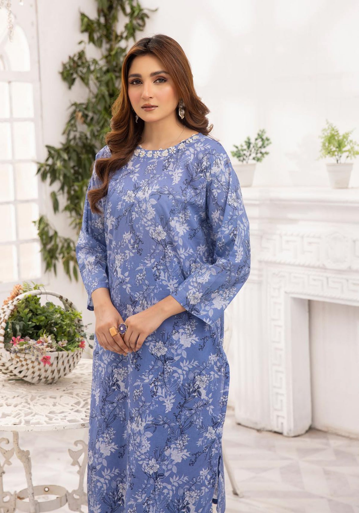 SIMRANS ‘ROZANA CO-ORDS’ | PRINTED LAWN 2PC READYMADE | SM474