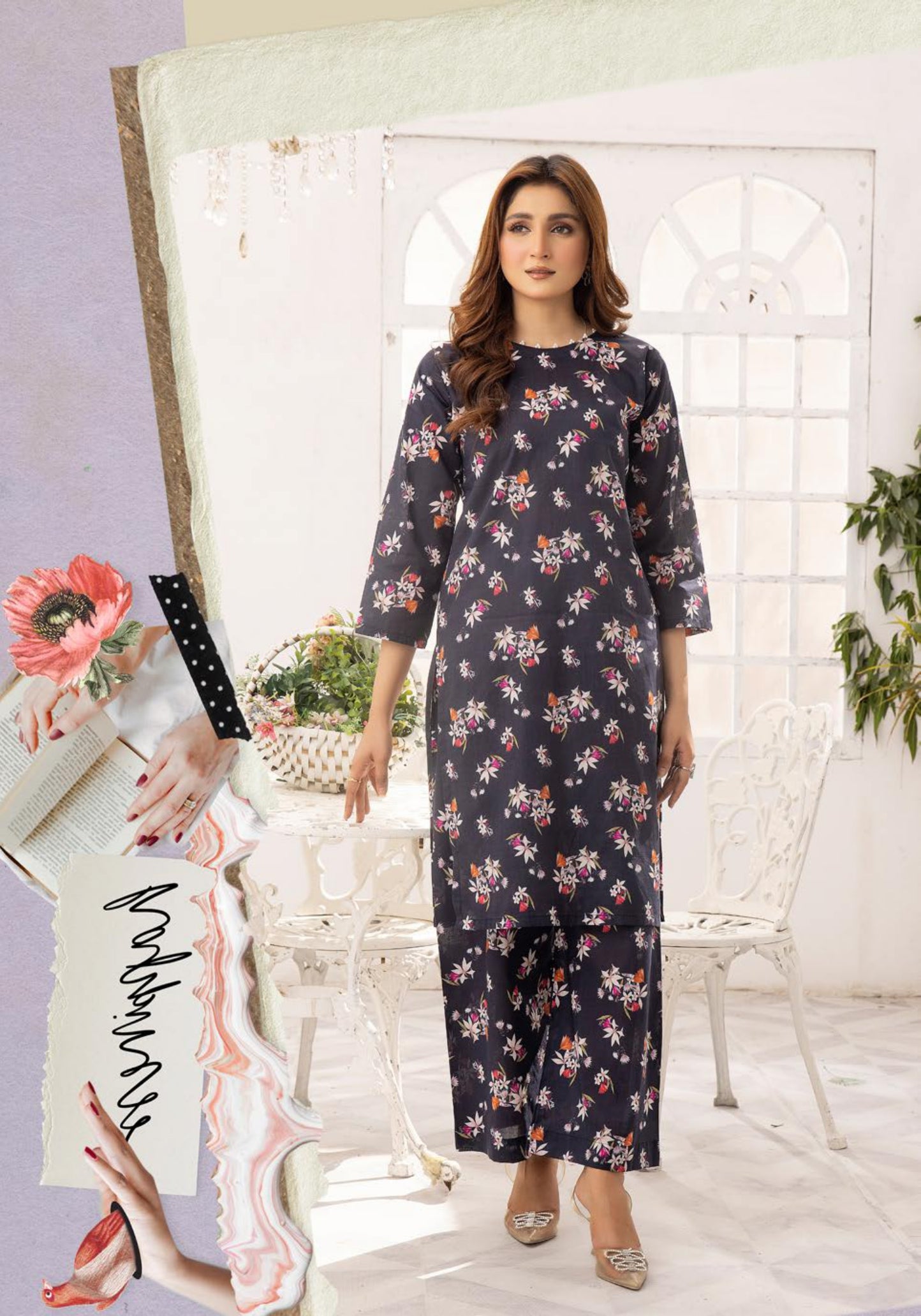 SIMRANS ‘ROZANA CO-ORDS’ | PRINTED LAWN 2PC READYMADE | SM475