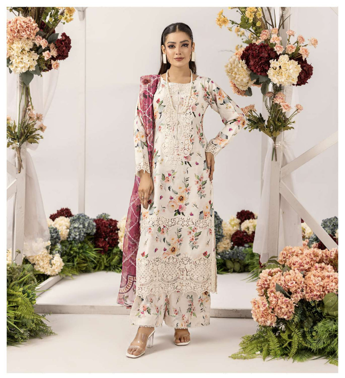 SEHER BY SIMRANS DIGITAL EMBROIDERED 3PC READYMADE COLLECTION SM- 0101