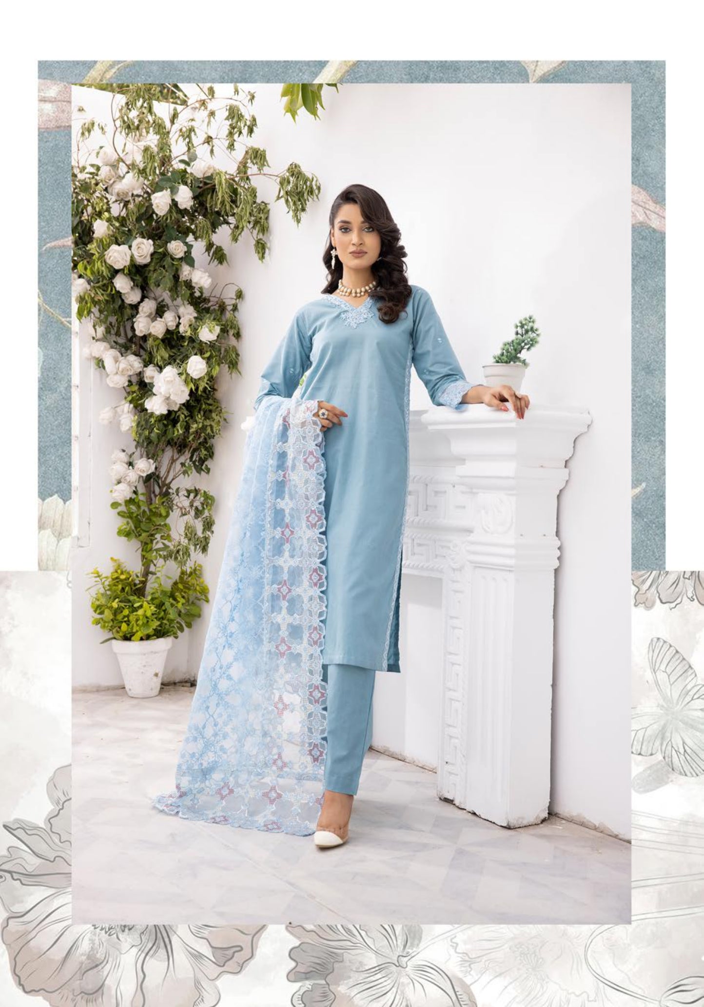 SAMAH SIMRANS COTTON EMBROIDERED 3PC READYMADE 021