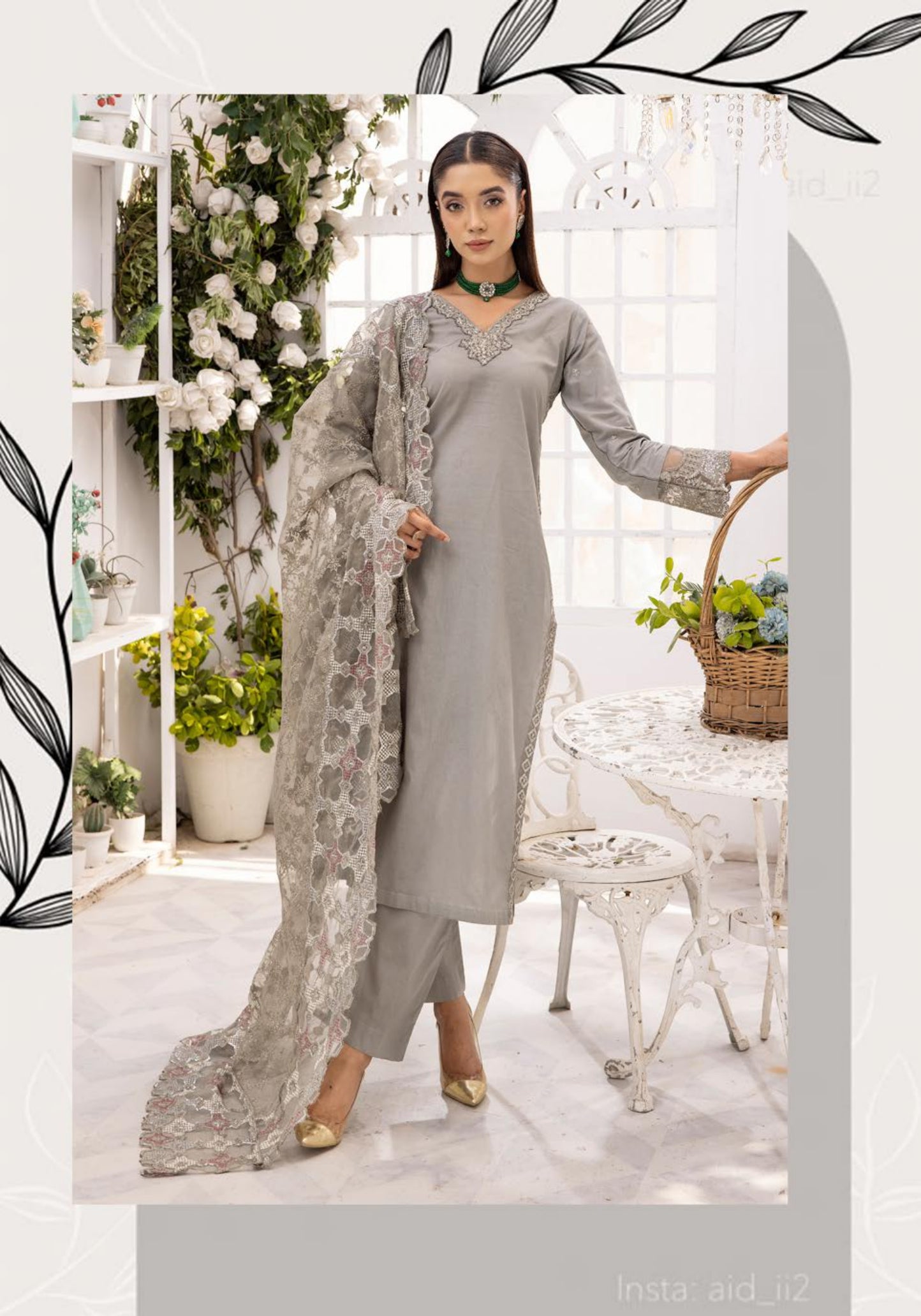 SAMAH SIMRANS COTTON EMBROIDERED 3PC READYMADE 022