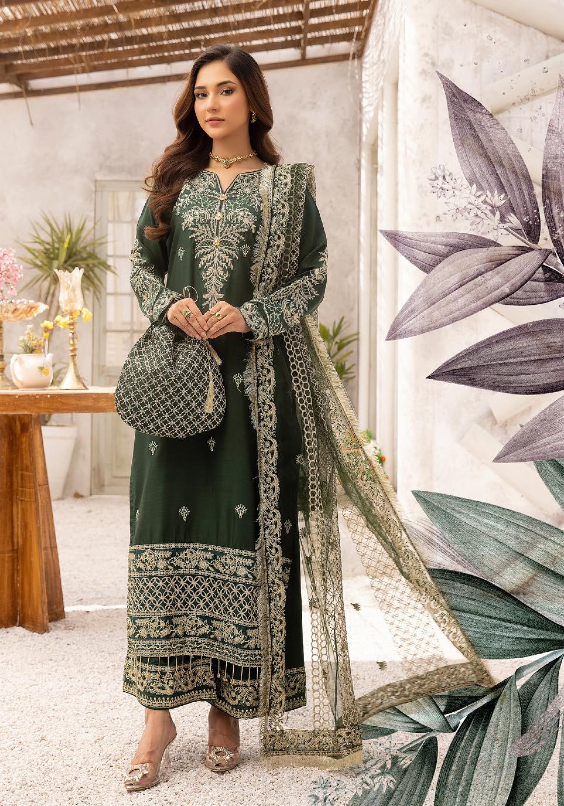 SAPHIRE COLLECTION BY SIMRANS 3PC READYMADE | 124