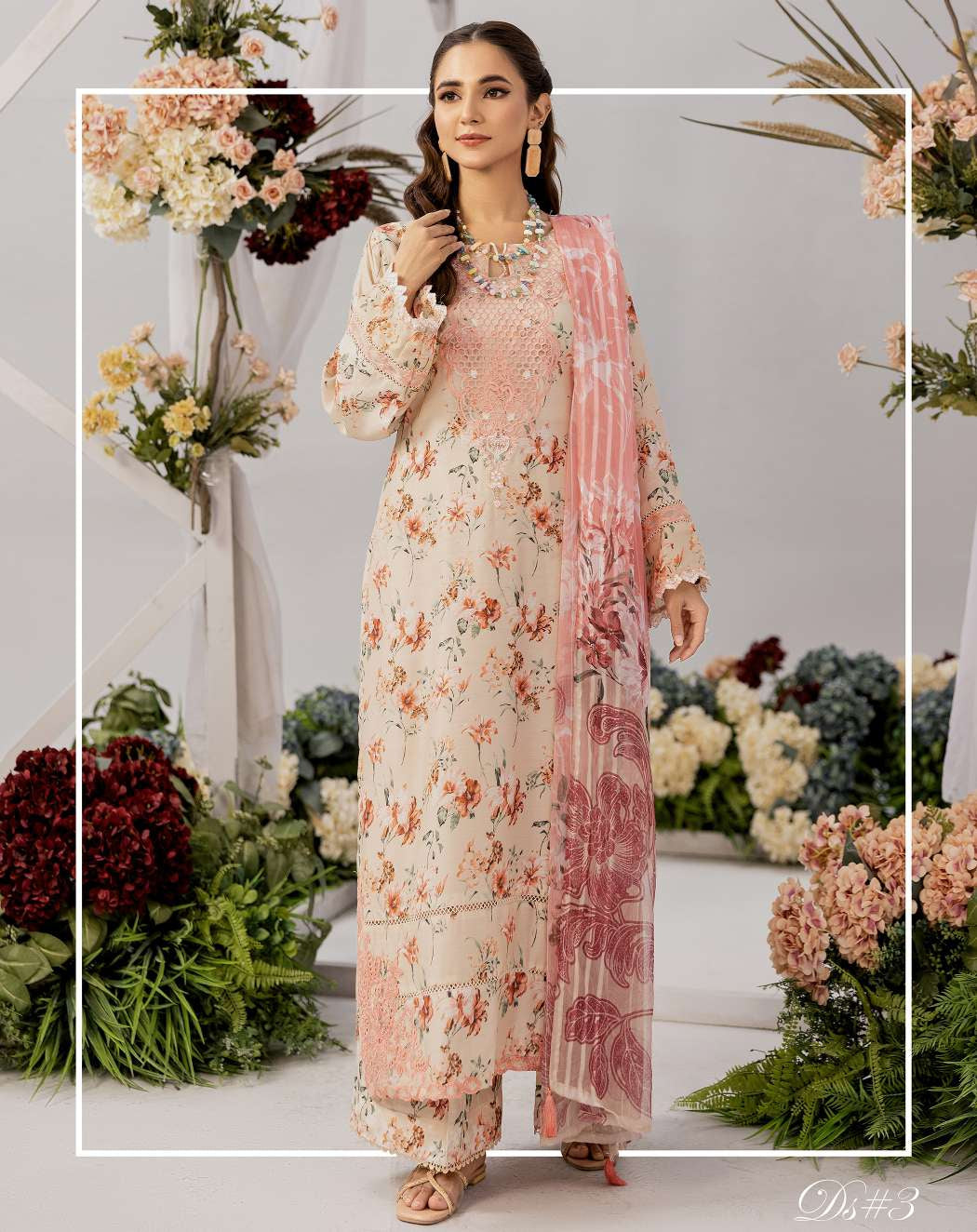 SIMRANS Sehar Eid Viscose 3PC readymade Suit With Palazzo Trousers SHZ09