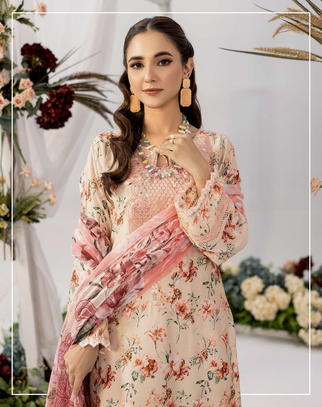SIMRANS Sehar Eid Viscose 3PC readymade Suit With Palazzo Trousers SHZ09