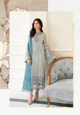 SIMRANS Sienna Chiffon luxury collection 3 piece embroidered readymade suit Mummy & me/kids 3