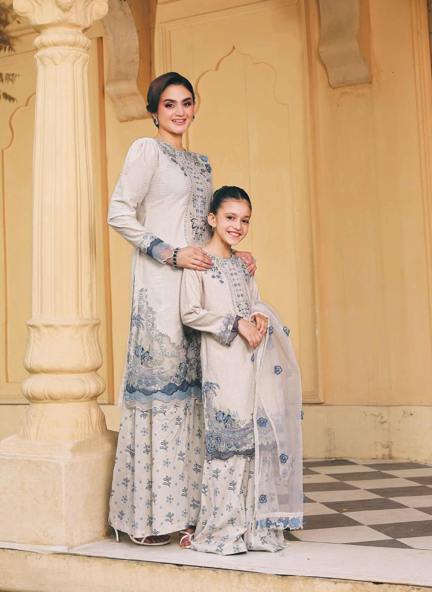 SIMRANS EID LUXURY EDITION MUMMY & ME 3PC JACQUARD SEQUENCE READYMADE SM356