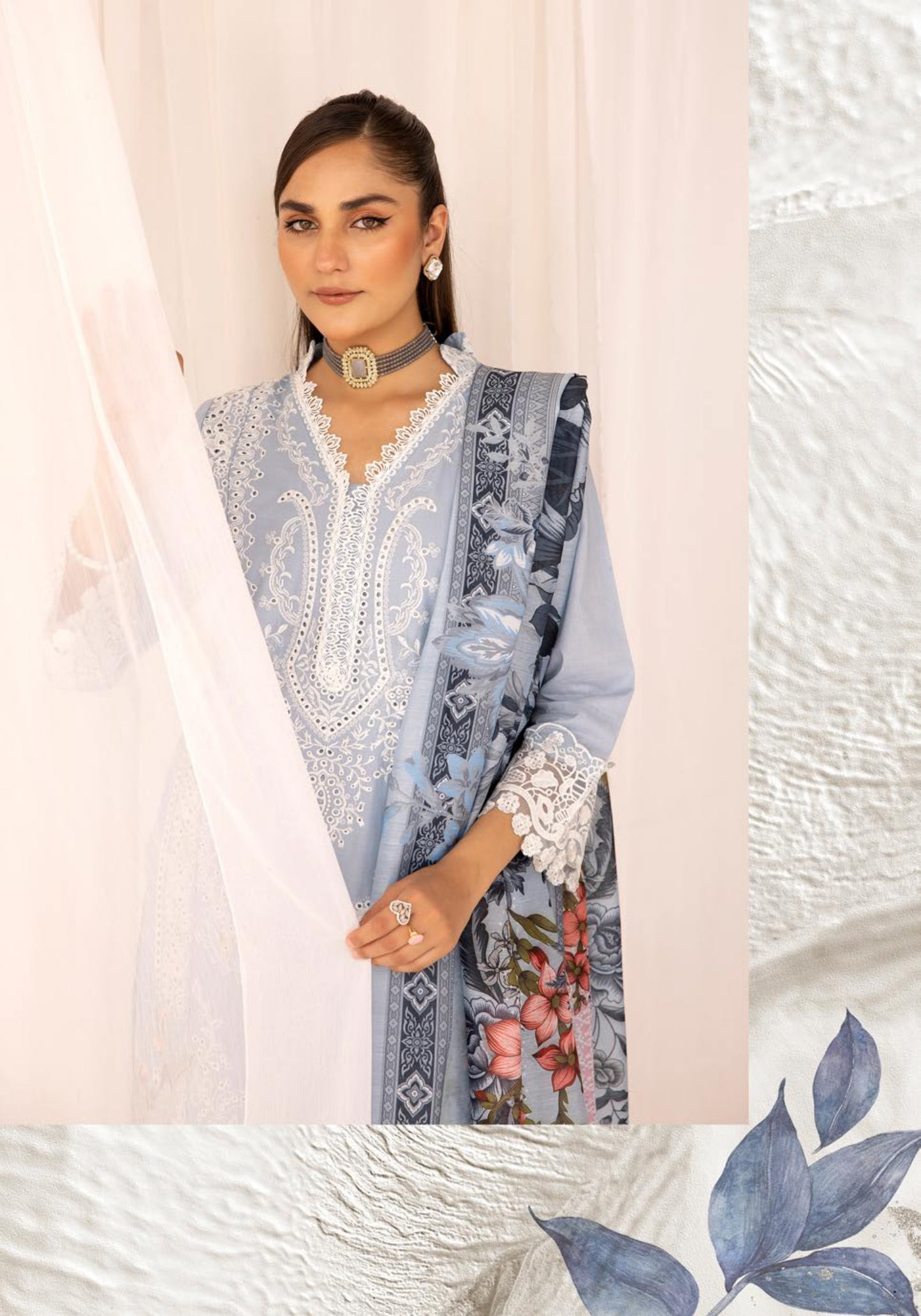 SOBIA NAZIR BY SIMRANS 3PC EMBROIDERED READYMADE SSN322