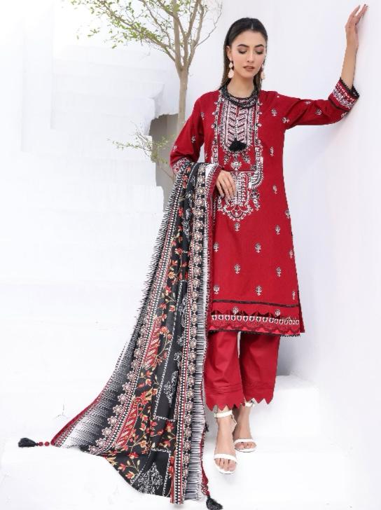 I LUV SIMRANS 3PC EMBROIDERED LAWN 3PC READYMADE | 4322