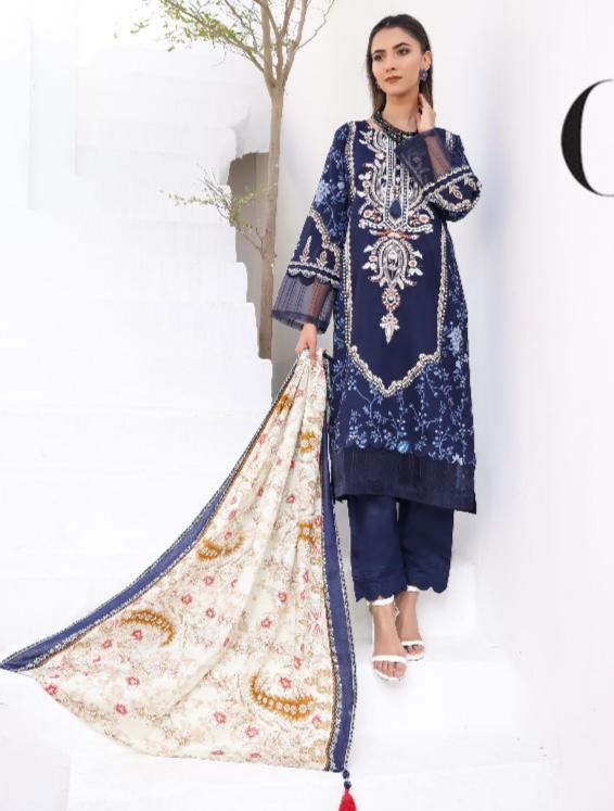 I LUV SIMRANS 3PC EMBROIDERED LAWN 3PC READYMADE | 4323