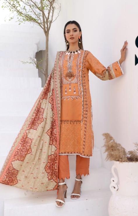 I LUV SIMRANS 3PC EMBROIDERED LAWN 3PC READYMADE | 4326