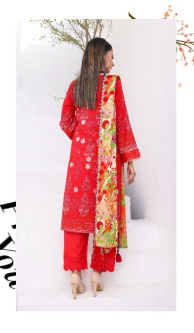 I LUV SIMRANS 3PC EMBROIDERED LAWN 3PC READYMADE | 4322