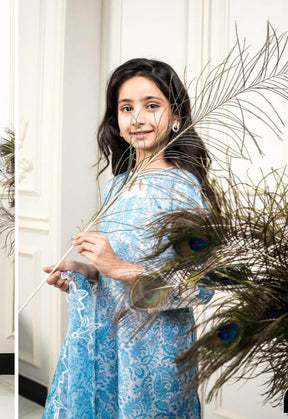 SIMRANS ‘ETHNIC’ | EMBROIDERED COTTON MOTHER & DAUGHTER-kids READYMADE | SM433