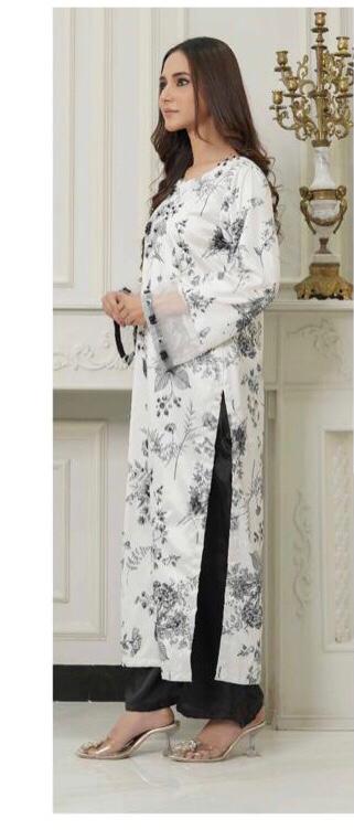 2PC readymade trending silk suit Trousers  Shirt