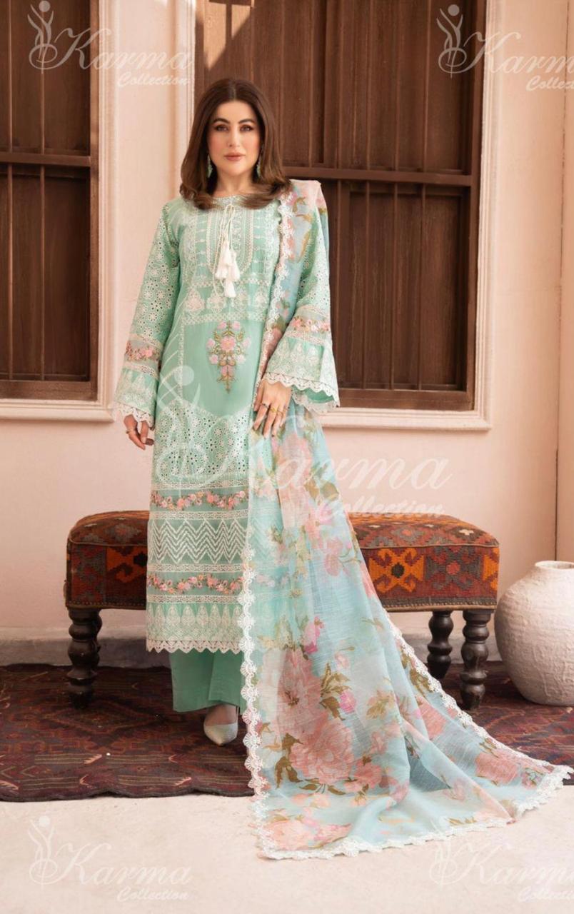 KARMA COLLECTION | EMBROIDERED COTTON READYMADE | KMA-1352