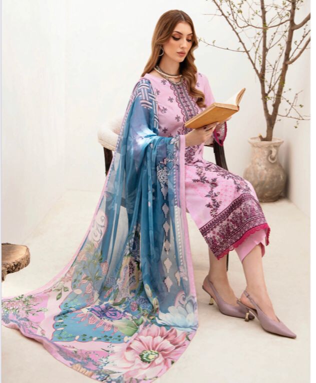 RAMSHA GHAZAL EMBROIDERED 3PC READYMADE G-201