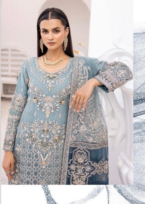 SIMRANS Imrozia Heavy embroidered chiffon 3 piece readymade suit 013