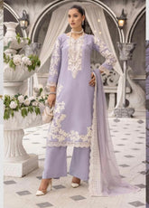 SIMRANS ‘MEERAL’ | EMBROIDERED COTTON READYMADE | SM619 (PURPLE)