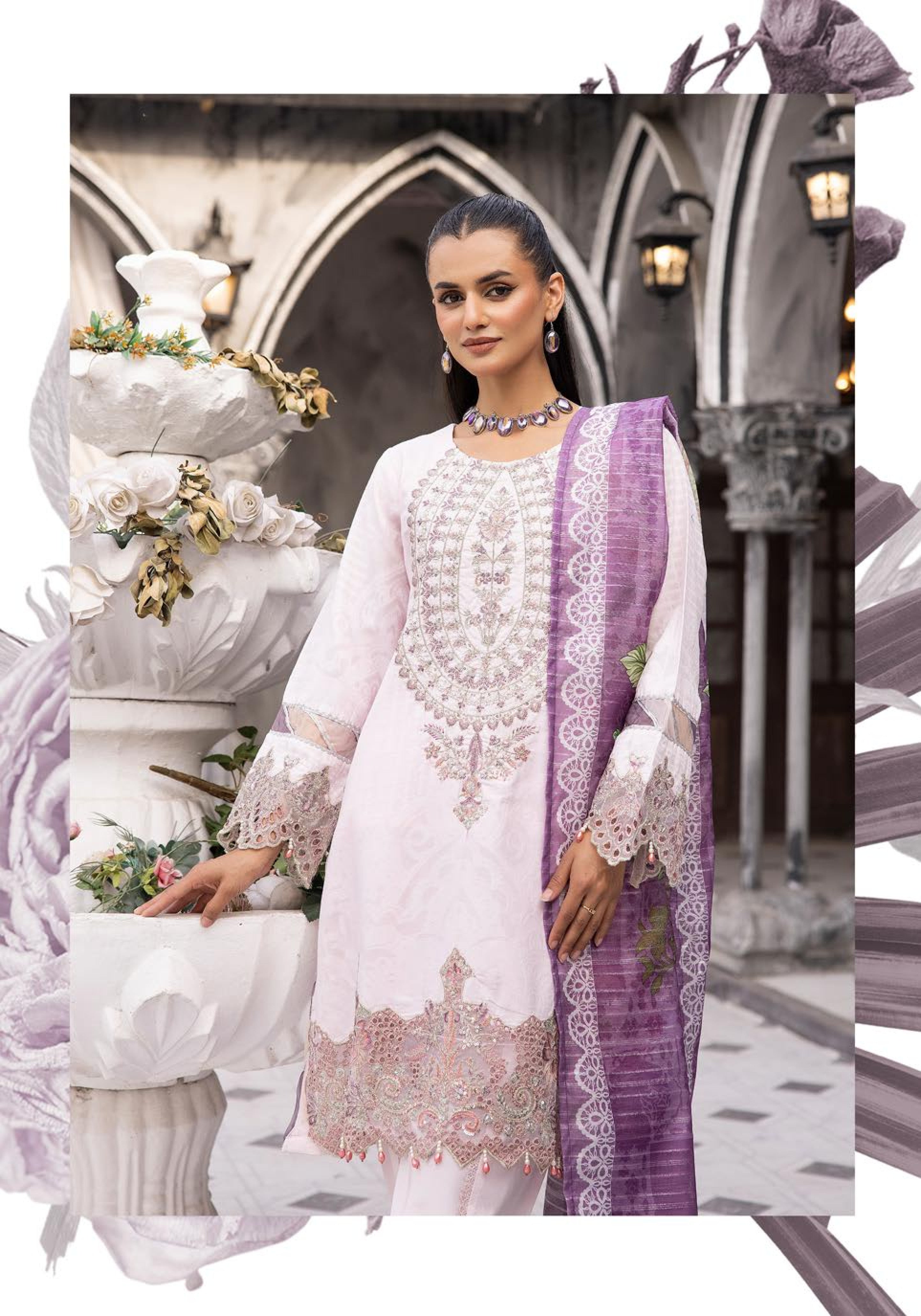 ZARA BY SIMRANS JACQUARD EMBROIDERED 3PC READYMADE -ZJL-218