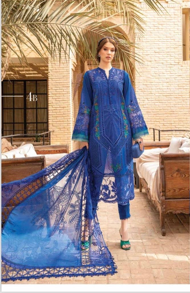 SIMRANS MARIA B Inspired Chikan Kari 3 Piece readymade Outfit SM303