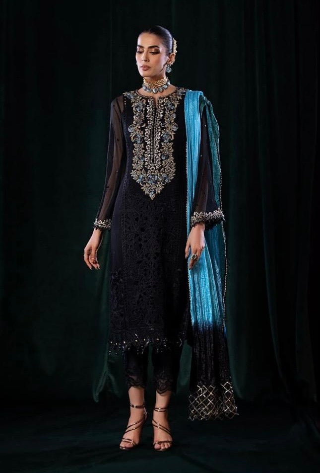 KHUDABAKSH CREATIONS 3PC LUXURY EID COLLECTION READYMADE - 8424