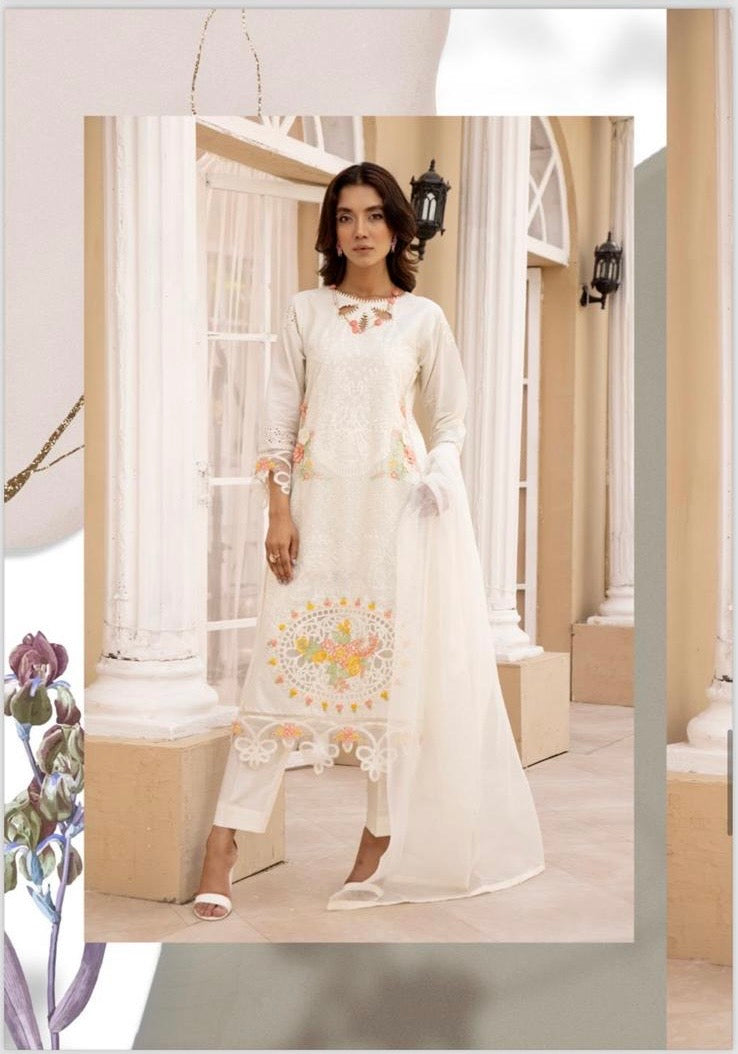 SIMRANS ‘MARIA B INSPIRED’ | EMBROIDERED COTTON READYMADE | SM584