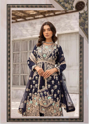 SHIFFONZ BY SIMRAN 3 Piece LUXURY embroidered chiffon jacket style suit 211