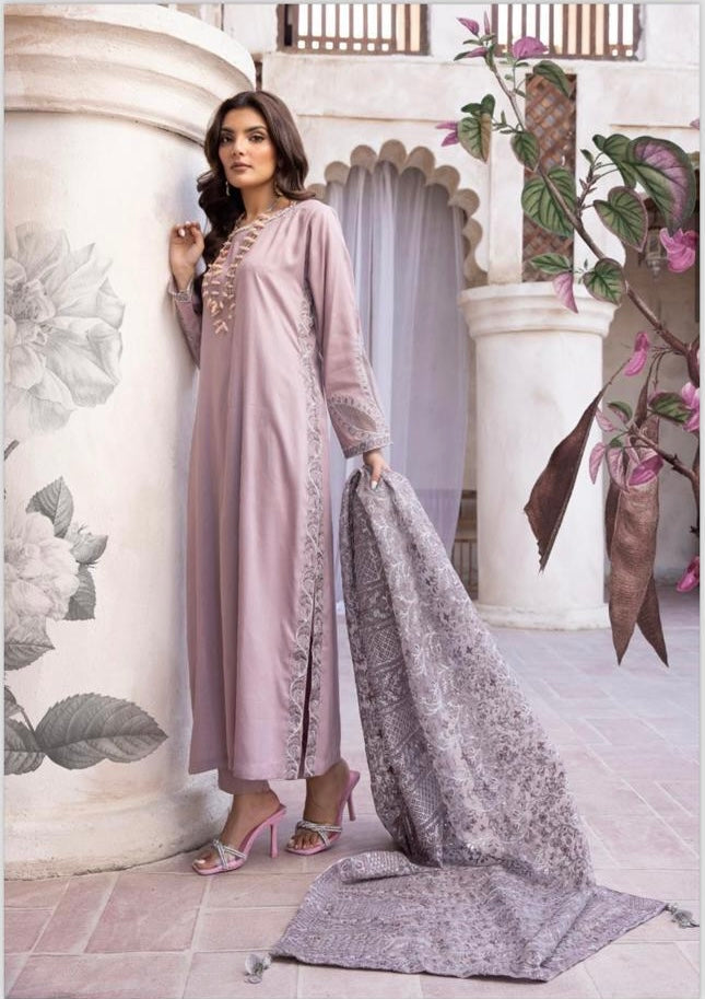 Sequence by Simrans  3 piece embroidered readymade suit in dasti Pink